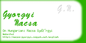 gyorgyi macsa business card